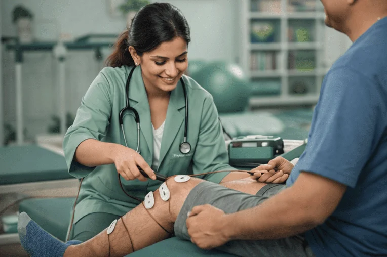 Interferential Therapy (IFT) machine for pain relief